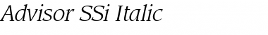Advisor SSi Italic Font