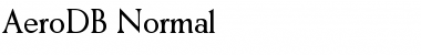 AeroDB Normal Font