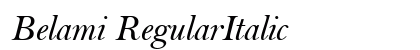 Belami RegularItalic preview