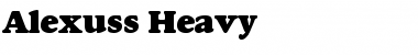 Alexuss Heavy Regular Font