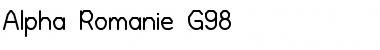 Alpha Romanie G98 Font