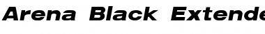Arena Black Extended Italic Font