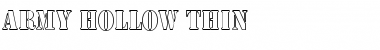 Army Hollow Thin Font