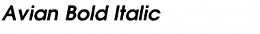 Avian Bold Italic Font