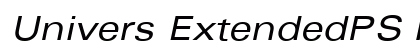 Univers ExtendedPS Italic Preview