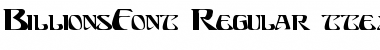 BillionsFont Regular Font