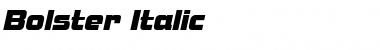Bolster Italic Font