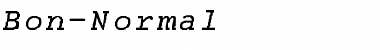 Bon-Normal Regular Font