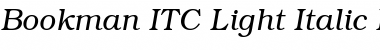 BookmanITC Lt BT Light Italic Font