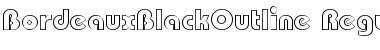 BordeauxBlackOutline Font