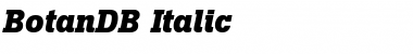 BotanDB Italic Font