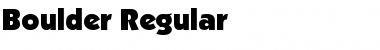 Boulder Regular Font