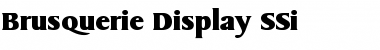 Brusquerie Display SSi Regular Font