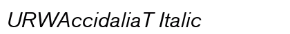 URWAccidaliaT Italic Preview