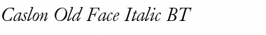 CaslonOldFace BT Italic Font