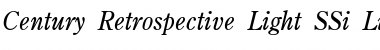 Century Retrospective Light SSi Light Italic Font