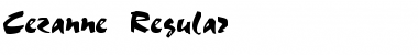 Cezanne Regular Font Cezanne Regular Font