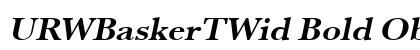 URWBaskerTWid Bold Oblique Preview