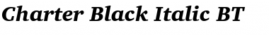 Charter BT Black Italic Font