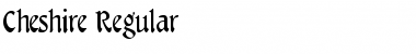 Cheshire Regular Font Cheshire Regular Font