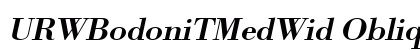 URWBodoniTMedWid Oblique Preview
