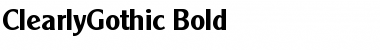 ClearlyGothic Bold Font ClearlyGothic Bold Font