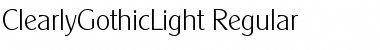 ClearlyGothicLight Regular Font