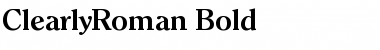 ClearlyRoman Bold Font ClearlyRoman Bold Font