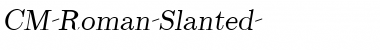 CM_Roman Slanted Font