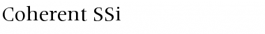 Coherent SSi Font