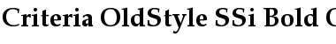 Criteria OldStyle SSi Bold Old Style Figures Font