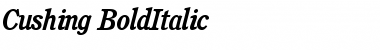 Download Cushing-BoldItalic Font