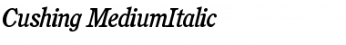 Cushing-MediumItalic Regular Font