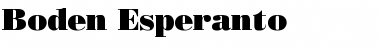Boden Esperanto Font