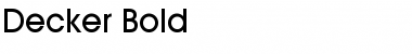 Decker Bold Font