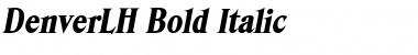 DenverLH Bold Italic Font