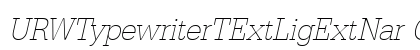 URWTypewriterTExtLigExtNar Oblique preview