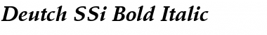 Deutch SSi Bold Italic Font