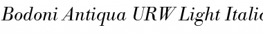 BodoniAntTLig Italic Font