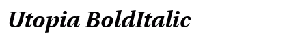 Utopia BoldItalic Preview