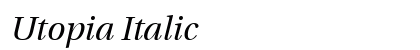 Utopia Italic preview