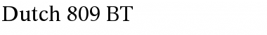 Dutch809 BT Font