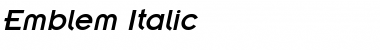 Emblem Italic Font