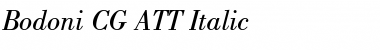 Bodoni CG ATT Font