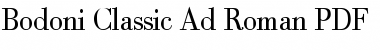 Bodoni Classic Ad Font