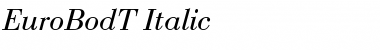 EuroBodT Italic Font