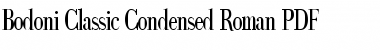 Download Bodoni Classic Condensed Font