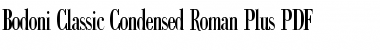 Download Bodoni Classic Condensed Plus Font