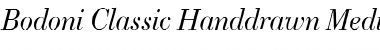 Bodoni Classic Handdrawn Medium Italic Font