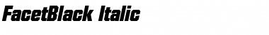 FacetBlack Italic Font